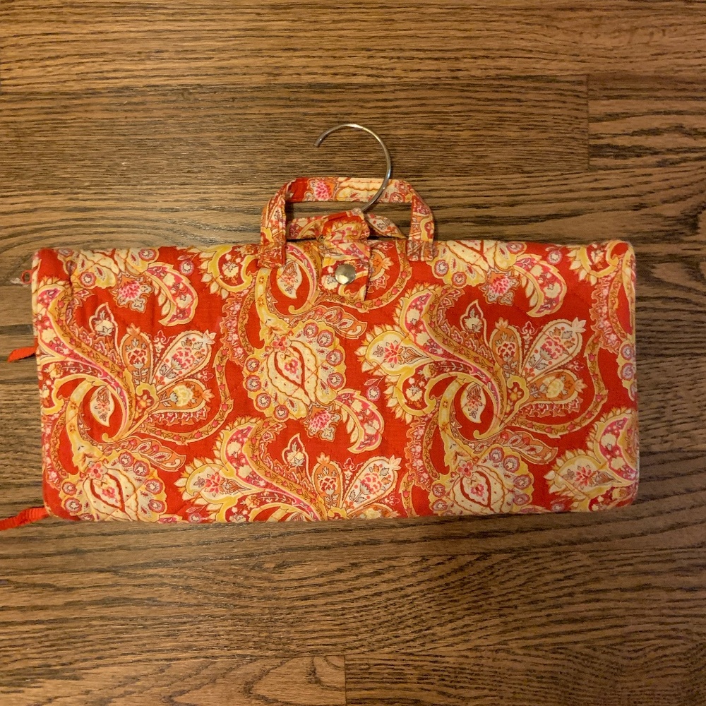 Orange Travel Makeup Bag